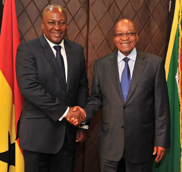 President Zuma and President John Dramani Mahama hold official talks. Source: GCIS