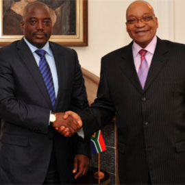 President Jacob Zuma and DRC President Joseph Kabila Kabange. Source: GCIS
