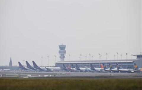 Brussels airport in Belgium closed on 22 March 2016 following deadly blasts. Source: Xinhua/Ye Pingfan