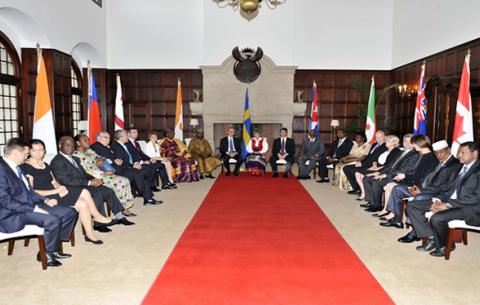 Ambassadors and High Commissioners-Designate at the Sefako M Makgatho Presidential Guesthouse, Pretoria. Source DIRCO.