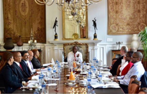 President Ramaphosa hosting breakfast meeting with Economic Cluster Ministers. GCIS