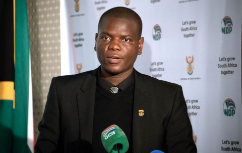 The Minister of Justice and Correctional Services, Ronald Lamola, providing a detailed update on High Profile Extradition and Mutual Legal Assistance matters at a media briefing held at Ronnie Mamoepa Media Center, GCIS, in Pretoria. 