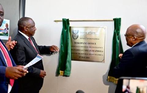 President Cyril Ramaphosa has officially opened the new built Department of Home Affairs Office in Mokopane.