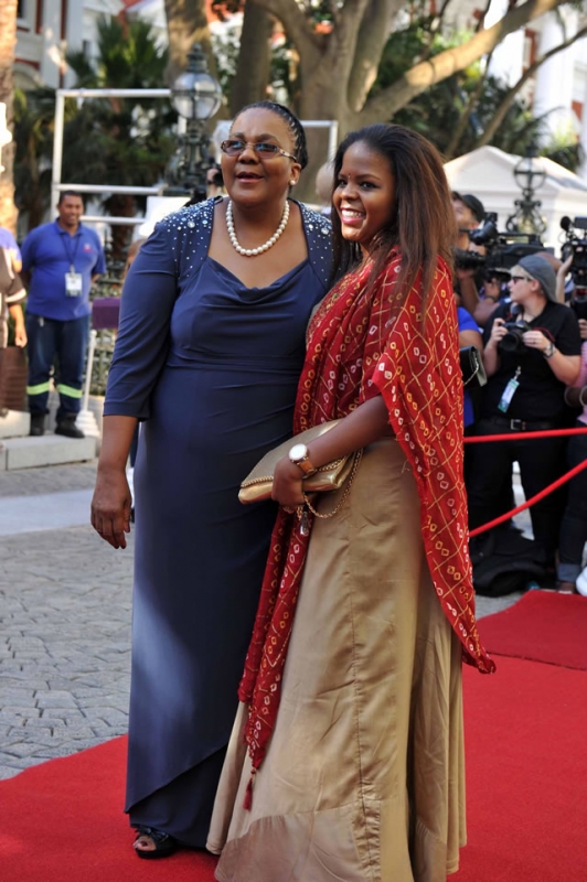 Transport Minister Dipuo Peters and her daughter. Source: GCIS