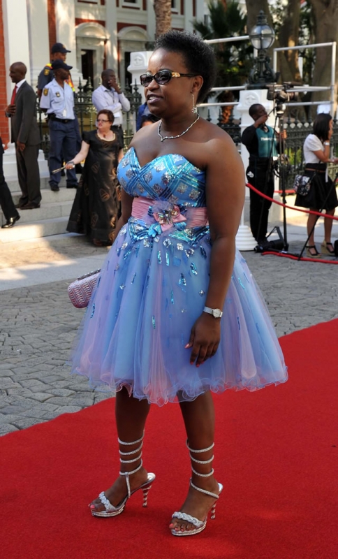 Thapelo Chilwani poses for photographers on arrival at Parliament. Source: GCIS