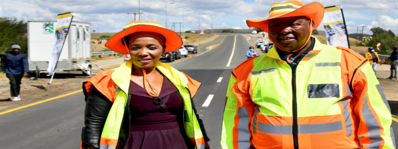 Deputy Minister of Transport Sindisiwe Chikunga during the public transport route handover in Thaba Nchu in April 2022.