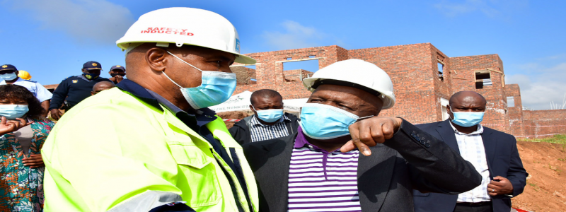 The Minister in the Presidency, Mondli Gungubele accompanied by District Mayor Nxumalo embarks on a two-day inaugural District Development Model visit to Harry Gwala District Municipality in April 2022.