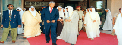 President Nelson Mandela visits the United Arab Emirates.