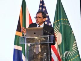 Minister Patel addressing 20th AGOA Forum.