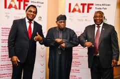 President Cyril Ramaphosa, accompanied by former President of Nigeria, Olusegun Obasanjo, received African Heads of State and Government at the Intra African Trade Fair 2021 in KwaZulu-Natal.