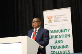 Minister Nzimande at the CET Summit.