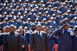 President Ramaphosa urges the newly recruited police officers to combat crime, defend the law, and make SA safe and peaceful