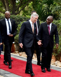 RSA President Cyril Ramaphosa with King Philippe of the Belgians.