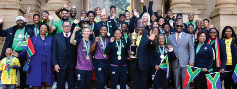 President Cyril Ramaphosa on Wednesday, 27 July 2022, celebrated Banyana Banyana’s victory in winning South Africa’s first ever Women's Africa Cup of Nations