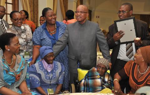 President Zuma hosted a party for older persons from all nine provinces to highlight the rights older persons. Source: GCISPresident Zuma hosted a party for older persons from all nine provinces to highlight the rights older persons. Source: GCIS