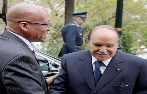 President Jacob Zuma and Algerian President Abdelaziz Bouteflika at the Presidential Palace in Algeria. Source: GCIS