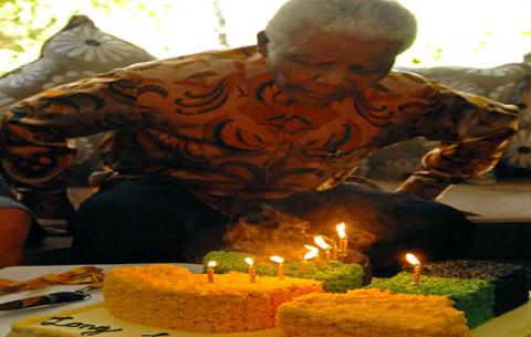 Nelson Mandela on his 91st birthday