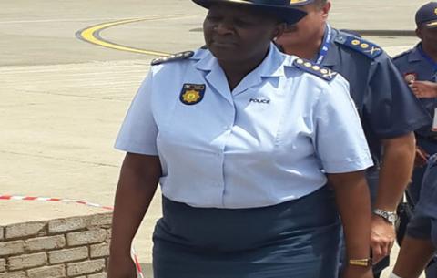  National Police Commissioner Riah Phiyega arrives at Mthatha Airport ahead of Madiba's funeral. Source: SAnews