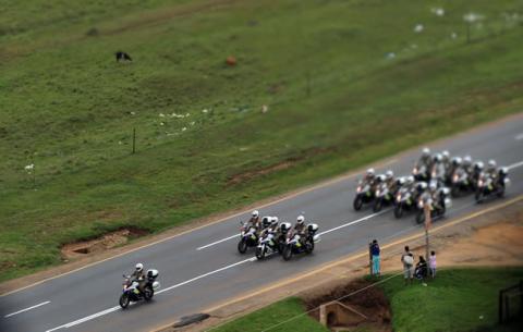 South African National Defence Force doing their drills in preparation to accompany former President Nelson Mandela on his last journey to his resting place in Qunu. Source: GCIS