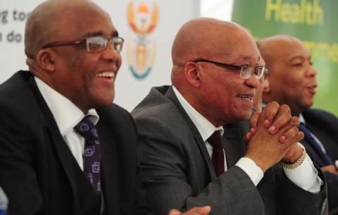 Health Minister Aaron Motsoaledi and President Jacob Zuma. Source: GCIS