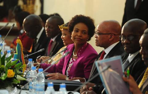 International Relations Minister Nkoana-Mashabane and President Zuma at a bilateral meeting in Senegal. Source: GCIS