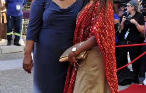 Transport Minister Dipuo Peters and her daughter. Source: GCIS