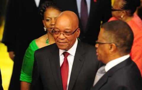 National Assembly Speaker Max Sisulu and President Jacob Zuma ahead of the SONA. Source: GCIS