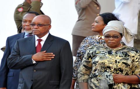 President Zuma, his wife Sizakele Zuma, Deputy President Kgalema Motlanthe and his partner Gugu Mtshali. Source: GCIS