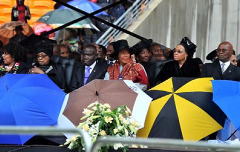 Members of the Mandela family at the memorial service. Source: GCIS