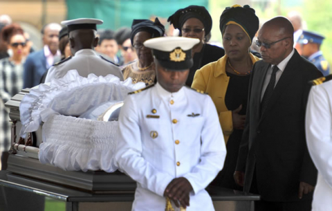President Zuma with his wife Bongi Zuma viewing Mandela’s remains. Source: GCIS