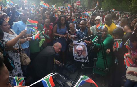 Members of the public on day 2 of Madiba's body lying in state at the Union Buildings. Source: GCIS