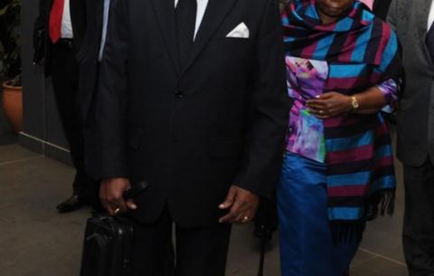 Former President Joaquim Chissano at Madiba memorial, FNB Stadium. Source: GCIS