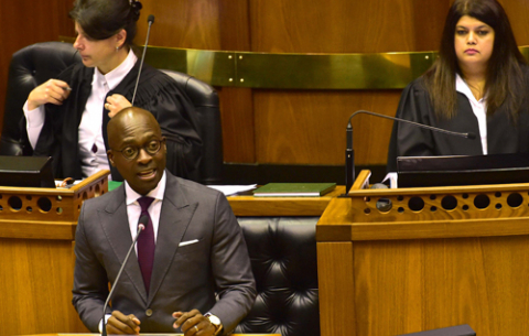Finance Minister Malusi Gigaba delivering his 2018 Budget Speech