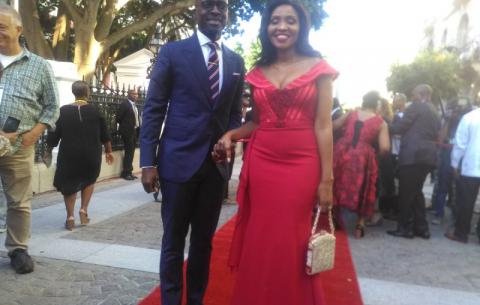 Finance Minister Malusi Gigaba and his wife Norma arrive for SONA 2018 in Parliament.