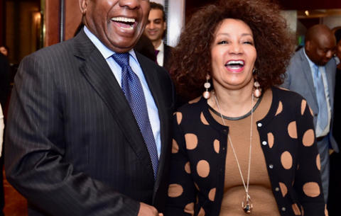 President Cyril Ramaphosa welcomed by Minister Lindiwe Sisulu on arrival in London