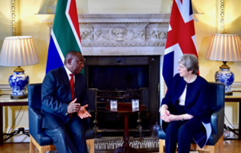 President Cyril Ramaphosa meeting with British Prime Minister Theresa  May ahead of CHOGM to be held in London.