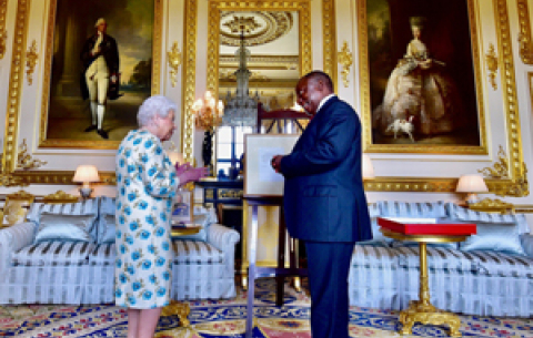 President Cyril Ramaphosa paying a courtesy call on Her Majesty the Queen at the Windsor Castle. 