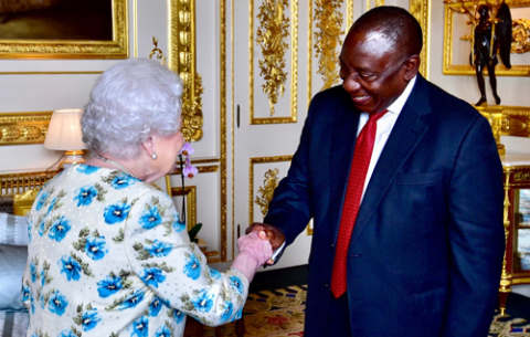 President Cyril Ramaphosa paying a courtesy call on Her Majesty the Queen at the Windsor Castle. 