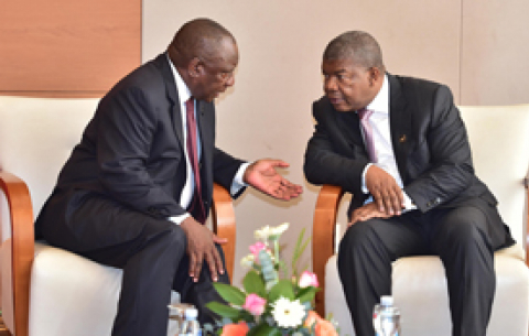 President Cyril Ramaphosa during the Extra Ordinary Summit held in Luanda, Angola.