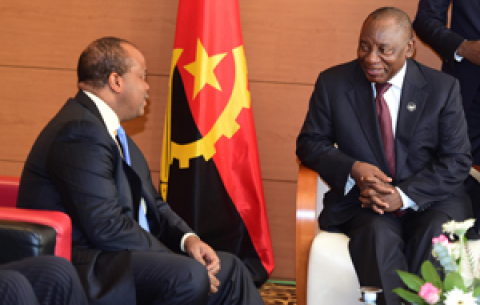 President Cyril Ramaphosa and other SADC Double Troika Heads of States and government at the Extra-ordinary Summit, in Luanda Angola. 