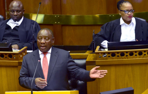 President Cyril Ramaphosa responding to Oral Questions in Parliament.