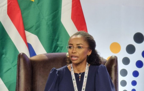 Naspers CEO Phuti Mahanyele Dabengwa at the 4th SA Investment Conference.