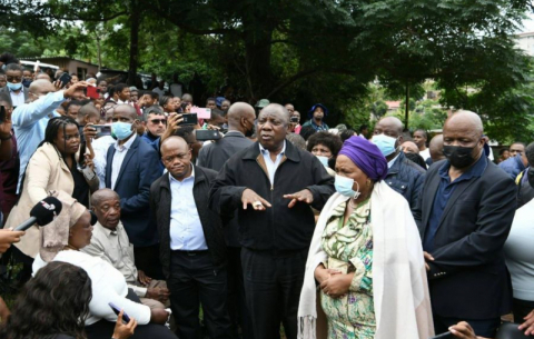 President Cyril Ramaphosa visits flood-battered KZN.
