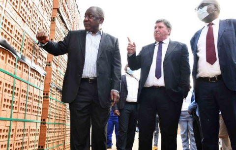 President Cyril Ramaphosa opens Corobrik’s Kwastina brick manufacturing factory