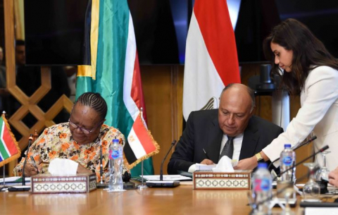 International Relations Minister, Dr Naledi Pandor, co-chairing the Ninth Egypt – South Africa Joint Commission for Cooperation, with her Egyptian counterpart, HE Sameh Shouktry.