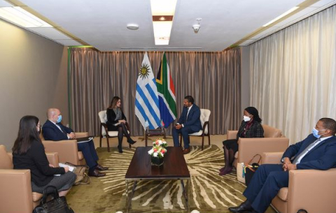 Deputy Minister of International Relations, Alvin Botes, and his counterpart, Ms Carolina Ache Batlle, Vice Minister of Foreign Affairs of the Oriental Republic of Uruguay, co-chairs the inaugural South African – Uruguay Political Consultations 