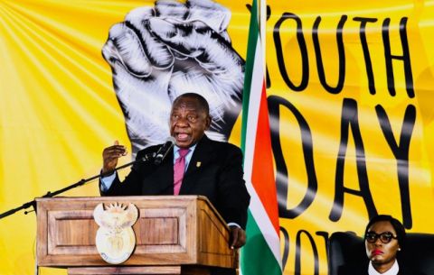 President Cyril Ramaphosa addresses the 2022 Youth Day celebrations in Mthatha, Eastern Cape.