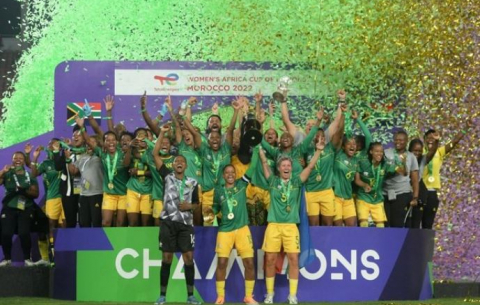 South Africa's national women's side, Banyana Banyana, come home to a warm welcome after winning the 2022 WAFCON title.