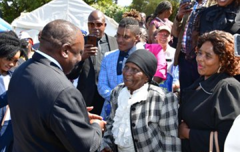 President Ramaphosa meets families of slain cops at the 2022 SAPS Commemoration Day.