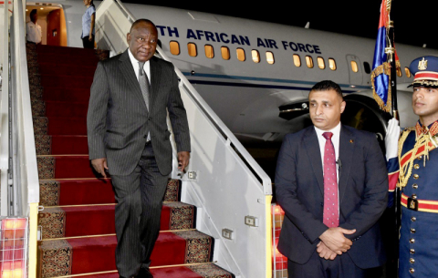 President Ramaphosa arrives in Egypt to participate in the Sharm El-Sheikh Climate Implementation Summit.